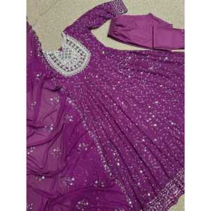 Hermoso vestido de diseñador Anarkali con vestidos de noche Dupatta para fiestas - Product Image 4
