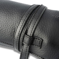 Étuis à couteaux de voyage en cuir au design élégant avec fermeture à clip sécurisée, plusieurs compartiments, sangle réglable, personnalisable OEM