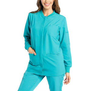 Blouse médicale unisexe en polyester, veste d'hôpital zippée - Product Image 1