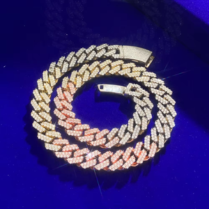 Collar de Cadena Unisex de Plata 925 con Moissanita, Chapado en Oro y Platino, Estilo Hip Hop, para Hombre y Mujer, Regalo de Aniversario de Bodas, Joyería - Product Image 6