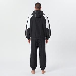 Ensemble de vêtements de sport coupe-vent légers personnalisés pour hommes, veste de jogging et pantalon - Product Image 2