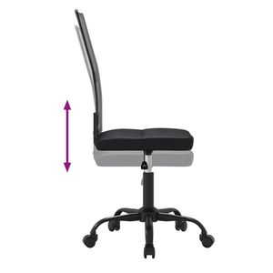 Chaise de bureau en tissu maillé noir 100% polyester avec structure en métal et contreplaqué, confortable et élégante - Product Image 6