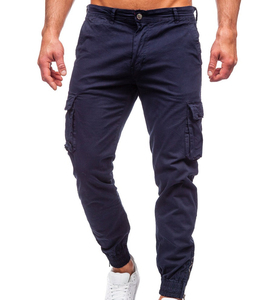 Pantalons cargo pour hommes de haute qualité, design personnalisé, coupe régulière, 100% coton, écologiques - Product Image 2