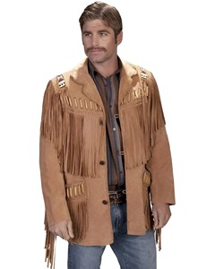 Chaqueta de Cuero de Gamuza Vintage para Hombre, Estilo Vaquero del Oeste, Estilo Montaña - Product Image 1