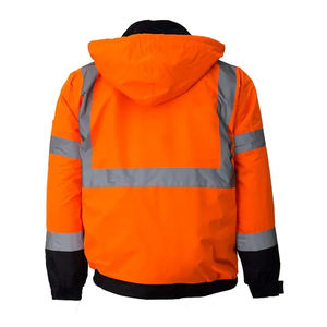 Uniformes de Seguridad con Etiqueta Personalizada, Chaqueta de Trabajo Resistente al Agua y al Viento, de Alta Visibilidad, con Reflectores - Product Image 4