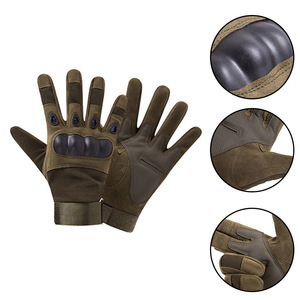 Gants tactiques à doigts entiers pour hommes, antidérapants, en tissu Oxford, avec fermeture auto-agrippante, noir, beige, vert olive - Product Image 2