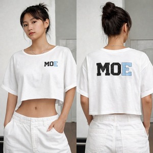 Camiseta corta al por mayor para mujer y niña, de color liso, manga corta, sencilla, para adolescentes, mujeres y hombres. - Product Image 3