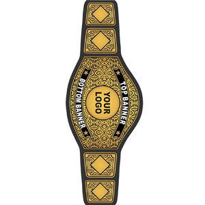 Personalized Boxing Award Belt Black Gold Alloy <b>Plate</b> Custom <b>Name</b> Title Leather Strap Sports Competition Recognition Trophy - Product Image 5