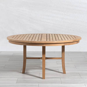 Mesa de Comedor Redonda de Teca Sólida, Ecológica y Duradera, Diseño Moderno, Muebles Comerciales para Hostelería, Exportación al por Mayor - Product Image 1
