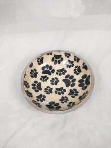 ชามสลัดไม้มะม่วงพร้อมช้อนและส้อม ทำด้วยมือ พิมพ์ลายปลาเคลือบเงา - Product Image 3
