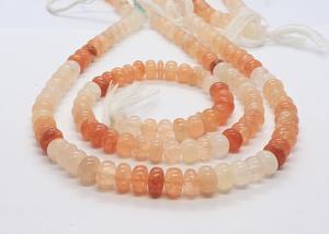 AAA <b>Red</b> Aventurine Smooth Rondelle Shape Gemstone <b>Beads</b> 10-11 MM Peach <b>Red</b> Aventurine Shaded Loose <b>Beads</b> 16 Inch Jewelry Making - Product Image 6