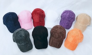 Casquette de baseball en velours côtelé avec logo personnalisé en relief, unisexe adulte, 6 panneaux, ajustée, couleur unie, décontractée, printemps automne, 48-50 cm, 95 g - Product Image 3