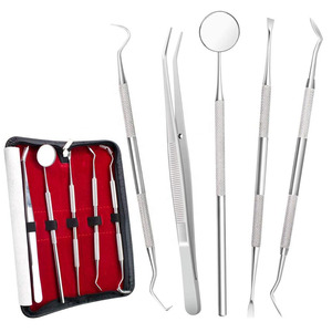 Dental Surgical Instruments Set 5pcs Stainless Steel Tweezers Mirror <b>Probe</b> Orthodontic Tools Kit Manual Precision Instrument - Product Image 2