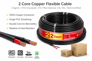 Câble électrique flexible en cuivre à 2 conducteurs de 1,5 mm², isolé en PVC, FR FRLS - Product Image 2