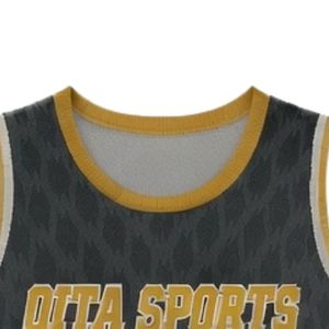 Maillot de lacrosse unisexe gris et or en polyester, coupe athlétique, léger, uniforme sportif, vêtements d'entraînement d'équipe - Product Image 4