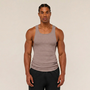 Débardeur de musculation décontracté pour homme avec design flexible, respirant, en coton 100% pour la performance en salle de sport - Product Image 2