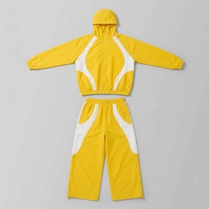 Ensemble de survêtement coupe-vent en nylon surdimensionné pour homme avec logo personnalisé, demi-zip, tenue de sport, vêtements de sport, design 2 en 1, léger - Product Image 1