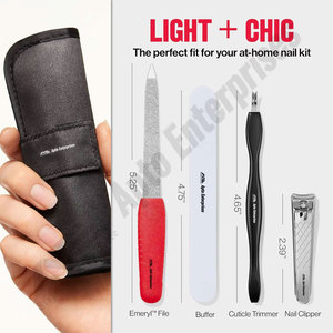 Kit Esencial de Manicura con Estuche de Viaje, Set de Manicura para el Cuidado de las Uñas, Cortacutículas de Doble Punta, Cortauñas de Hoja Curva - Product Image 6