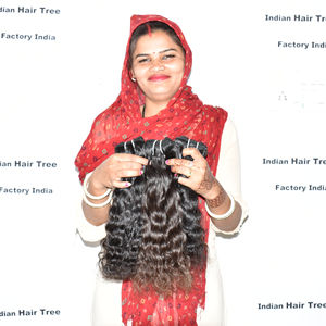 Cabello humano indio vietnamita de doble trama para mujer, en paquetes de 10-36 pulgadas, rizado, con cutícula alineada, sin procesar, color natural. - Product Image 3