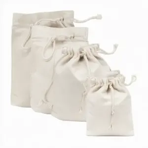 ถุงผ้าแคนวาสแบบมีเชือกผูก ขนาดสั่งทำได้ รีไซเคิลได้ สำหรับใส่กระเป๋าถือและซักผ้า ขายส่ง - Product Image 1