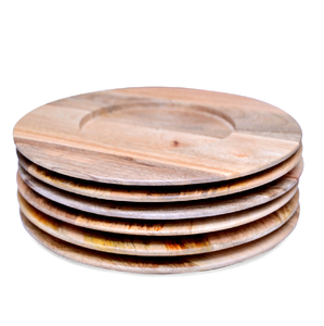 Assiette de présentation en bois, design moderne, couleur naturelle, écologique, prix imbattable - Product Image 6