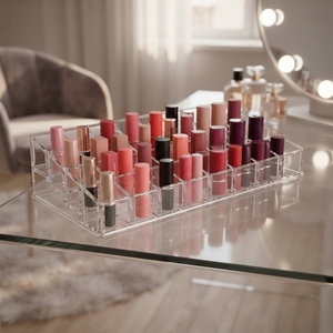 Professional Acrylic Jewelry <b>Lipstick</b> Organizer Transparent Cosmetic Display Holder Makeup Storage Rack Retail Countertop - Product Image 1
