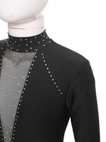 Vêtements d'entraînement pour enfants 6-16 ans Vêtements de danse pour stage de patinage artistique Justaucorps de gymnastique Vêtements de danse de scène pour filles