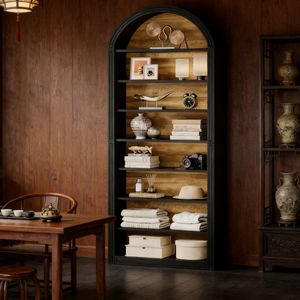 Libreria Alta in Legno dal Design Moderno, Scaffale a Scala per Soggiorno, Arredamento per Casa, Hotel e Supermercati - Product Image 5