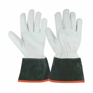 Gants de soudage TIG en cuir de chèvre et de vache, protection industrielle des mains, résistants à la chaleur, pour barbecue et lutte contre les incendies - Product Image 4