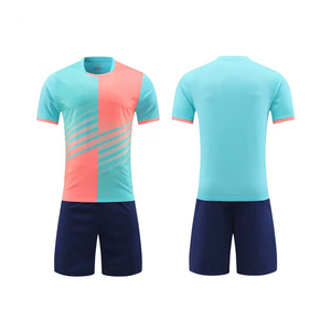 Conjunto Deportivo para Hombre, Camiseta de Fútbol con Degradado Verde-Azul, Manga Corta, Absorbe la Humedad, Corte Atlético, para Adultos - Product Image 3