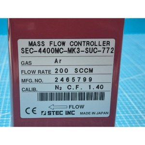 Contrôleur de débit massique HORIBA STEC SEC-4400MC-MK3-SUC-772 d'occasion, pièces d'équipement semi-conducteur de génération précédente - Product Image 6