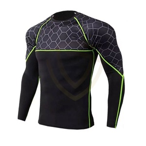 Customized Logo Fitted Compression Men's Fitness Suits / Wholesale Men Exercise Workout Compression Suits - Product Image 2