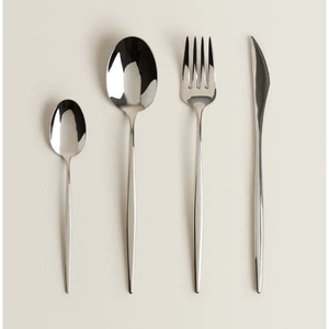 Ensemble de couverts en acier inoxydable de luxe, finition miroir polie, argenterie, ustensiles de table pour la maison, l'hôtel et le restaurant - Product Image 1
