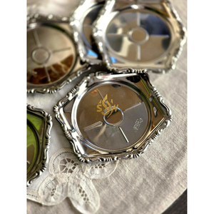 Posavasos de Metal con Forma Personalizada y Soporte, Color Plata Antigua, para Servir Bebidas en Hoteles y Restaurantes, Posavasos de Latón - Product Image 3