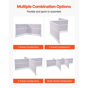 Confezione da 2 Divisori per Ufficio 183x122 cm, Pareti Divisorie per Postazioni di Lavoro in PET, Coperture per Prese Elettriche, Postazione di Lavoro Migliorata - Product Image 4