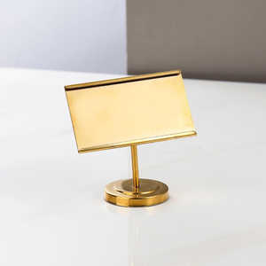 Porte-cartes de visite de luxe en laiton pour bureau, support moderne en métal pour cartes de visite, décoration de table de réception - Product Image 5