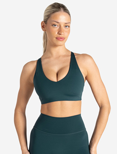 Nouveau soutien-gorge de sport ajustable et respirant pour femme adulte, ultra-extensible, avec détail dos découpé et logo frontal, pour un maintien optimal - Product Image 1