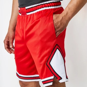 <b>Men's</b> <b>Red</b> Basketball <b>Shorts</b> With Side Stripe Elastic Waist Sporty Style <b>Men's</b> Basketball <b>Shorts</b> - Product Image 5