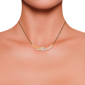 Collier pour femme plaqué or rose avec diamant de laboratoire taillé certifié IGI, chaîne en or jaune, perles noires, idéal pour un usage quotidien romantique - Product Image 4