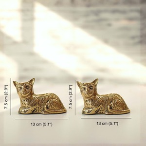 Juego de Portavelas con Forma de Gato Glow Studio, Acabado Dorado, Decoración Duradera para el Hogar - Product Image 2