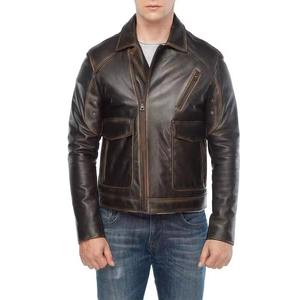 Chaqueta de Invierno Personalizada de Cuero Marrón, Estilo Urbano, Unisex, Cuello Alto, Cierre de Cremallera, Bolsillos con Solapa, Impermeable, Resistente al Viento, OEM, Venta al Por Mayor Privada - Product Image 5