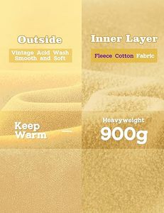 เสื้อฮู้ดดี้ยูนิเซ็กซ์สไตล์วินเทจฟอกสีแบบแอซิดวอช ทรงโอเวอร์ไซส์ สตรีทแวร์ ผ้าฝ้ายฟลีซ - Product Image 4