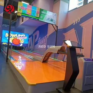 Máquina <span class=keywords><strong>de</strong></span> <span class=keywords><strong>bolos</strong></span> <span class=keywords><strong>de</strong></span> metal duradero Red Sun incluida Mini bolera a la venta-Uso en interiores con carriles sintéticos - Product Image 2