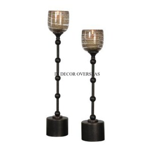 Brass Candle Stand Set Gold Black <b>Top</b> Home Decoration Durable Metal Holder for Table Centerpiece Wedding & Parties Supplies - Product Image 6