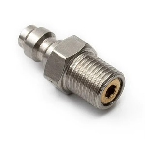 Adaptateur de raccord rapide en acier inoxydable, filetage mâle 8 mm, raccord de valve pour transfert de fluides - Product Image 1