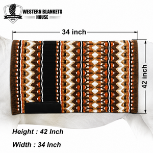 Manta Western Clásica para Caballo, 42x34 Pulgadas, Forro de Lana, Cómoda para Montar, de la Mejor Calidad - Product Image 5