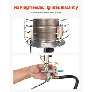 Riscaldatore a Gas Propano da 42000 BTU, Riscaldamento Rapido a 360 Gradi, Regolazione Graduale della Temperatura - Product Image 5