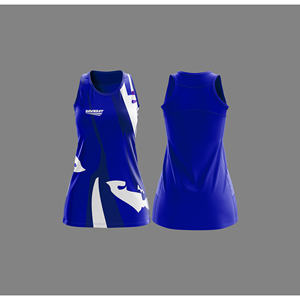 Robe d'équipe de netball à séchage rapide avec logo personnalisé |   Uniforme de netball par sublimation avec logo, nom et numéro de l'équipe |   Polyester respirant - Product Image 6