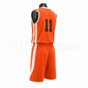 Fabricante de Uniformes de Baloncesto Personalizados en Color Naranja, Conjunto de Camisetas de Baloncesto Sublimadas, Proveedor de Ropa de Baloncesto para Equipos OEM ODM - Product Image 4