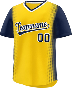 Maillot de baseball personnalisé en polyester sublimé, orange et noir, col en V, manches courtes, anti-transpiration, unisexe, pour équipe adulte, vêtements de sport - Product Image 6